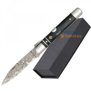 Navaja Machete Stamina Damasco ALBAINOX Negra Mosaic Pin