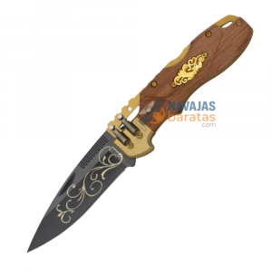 Navaja ALBAINOX STEAMPUNK Madera Titanio