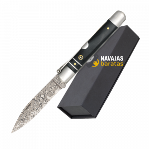 Navaja Machete Stamina Damasco ALBAINOX Negra Mosaic Pin