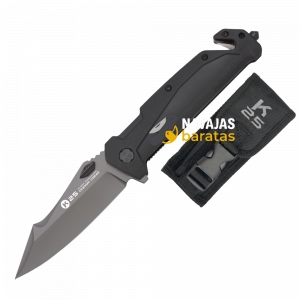 Navaja Táctica K25 Goma Titanio Negra 25241