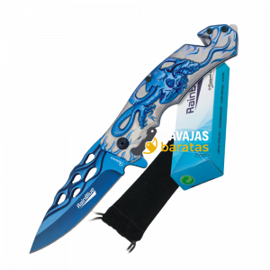 Navaja Fantasía ALBAINOX RAINBLUE Calavera Serpiente Seguridad 25301