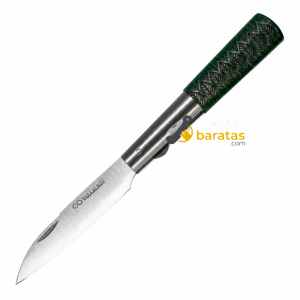 Navaja Artesanal CARLOS QUINTANA Taramundi Fresno Verde Decorada Seguro