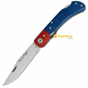 Navaja Miguel Nieto Pingüino Micarta Yute Azul y Micarta Yute Rojo 308 YBR