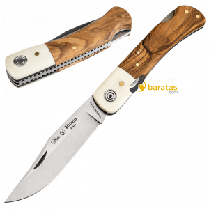 Navaja Nieto Hurón Madera de Olivo Micarta Blanca Hueso 309O