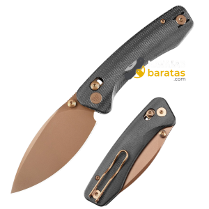 Navaja Trivisa Koala Plus-BM Micarta Negra y Hoja Dorada TRJM13BM14