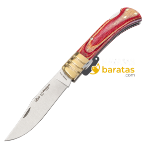 Navaja Nieto Bushman Prototipo Estamina Roja y Crema Virola de Latón 129 Prot Roja
