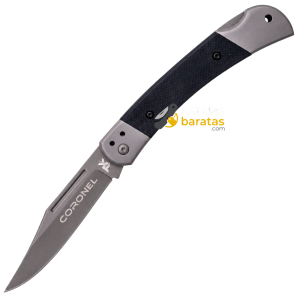 Navaja Tramuntana Knives Coronel G10 negro y acabado titanio gris N123N