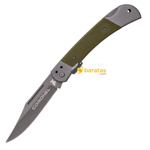 Navaja Tramuntana Knives Coronel G10 verde y acabado titanio gris N123V