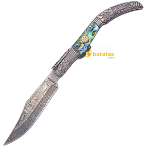Navaja Tramuntana Knives María Oliver «La Serrana» Damasco VG10 Abulón N133DV