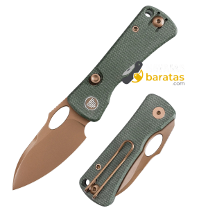 Navaja Trivisa Andromeda-GM Micarta Verde y Oro Rosa TRYD02GM14