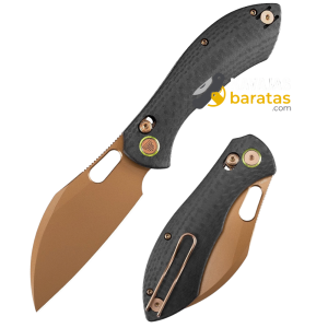 Navaja Trivisa Batwing-CG/S Fibra de Carbono G10 y Oro Rosa TRJM10SCG14