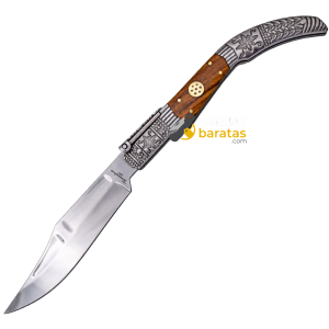Navaja bandolera Tramuntana Knives Curro Jiménez de carraca en olivo N132O