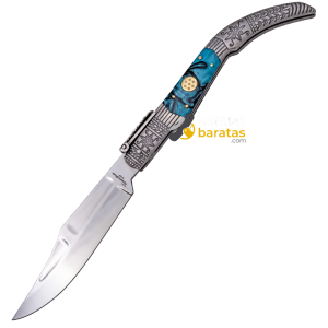 Navaja bandolera Tramuntana Knives Pernales de carraca azul N132A