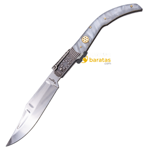 Navaja bandolera Tramuntana Knives Serrallonga de carraca blanca N136B